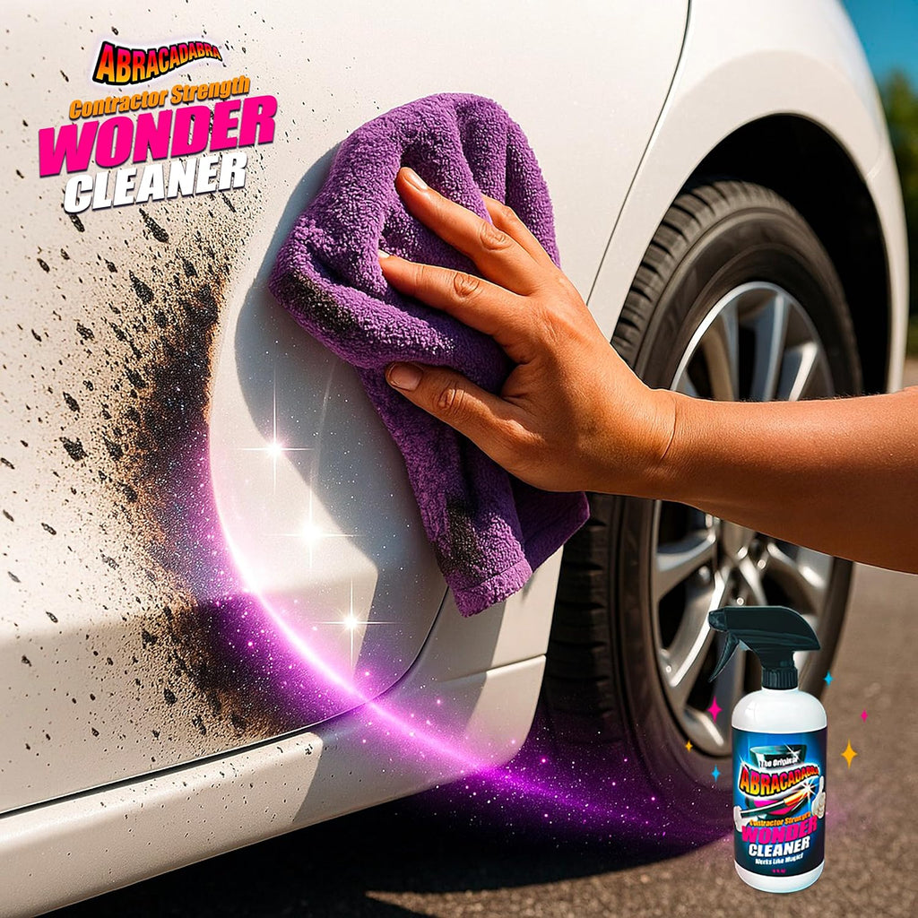 Abracadabra® Wonder Cleaner Spray 16 oz - As Seen on TV Contractor Strength Adhesive, Tar, Gum, Sap & Sticker Remover - Citrus Cleaner for Cars, Garage Floors, Concrete, Tile, Metal & Wood