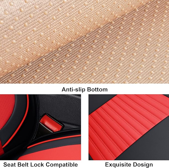 LINGVIDO Car Seat Covers, Breathable and Waterproof Faux Leather Automotive - Image 6