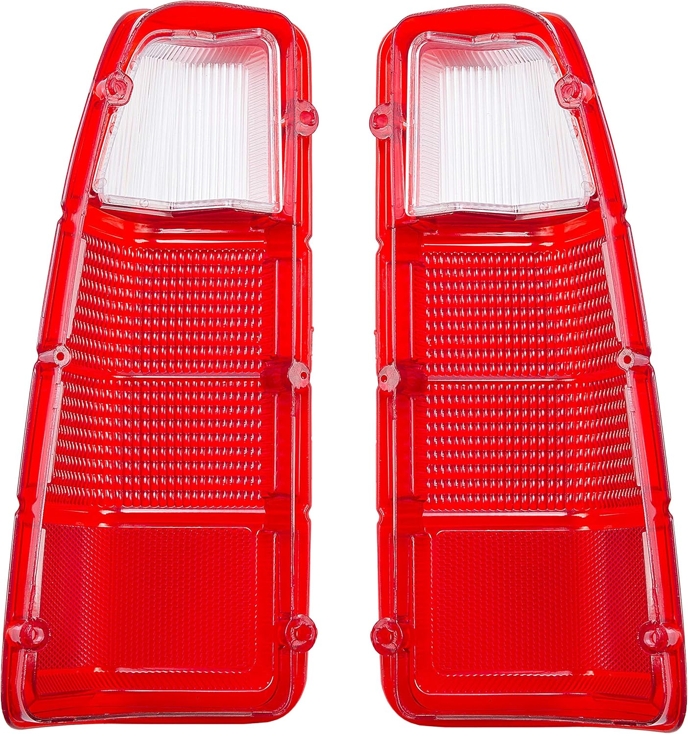 ECOTRIC Pair Tail Light Lens Cover ONLY Compatible with 1972-1980 Dodge Truck & Plymouth Power Wagon