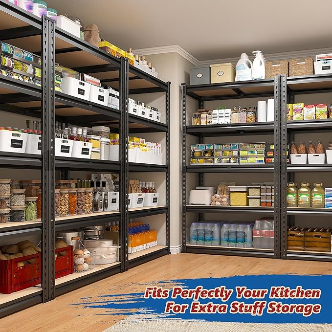 REIBII Storage Shelves 1600LBS Garage Shelving Heavy Duty Metal Shelving 5 Tier - Image 5
