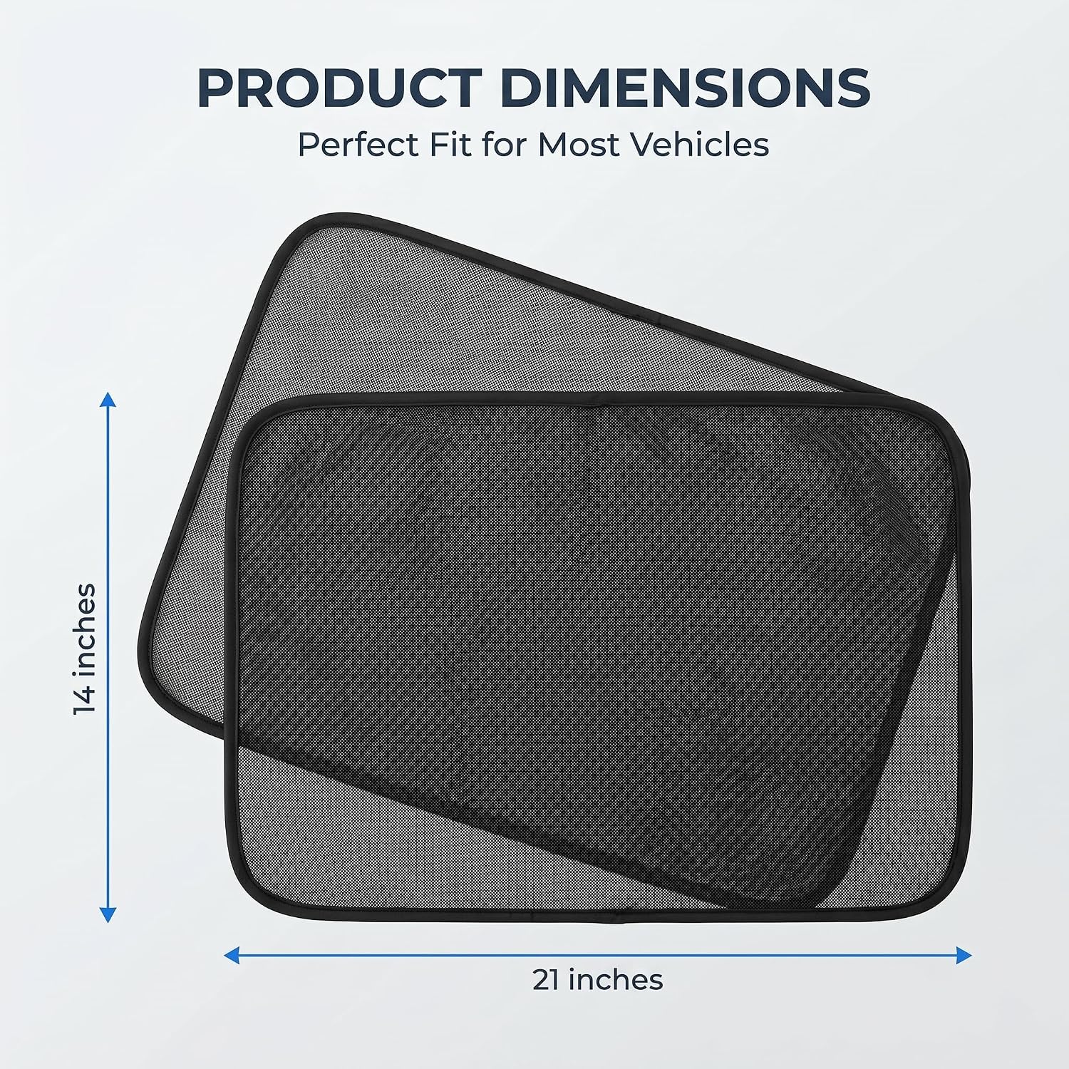 4 PCS Car Window Shades for Baby, Double Layer Side Window Mesh Sunshade with Electrostatic Adsorption, Sun Protection and Glare Shield for Infant, Universal for Most Cars, SUVs (Black)