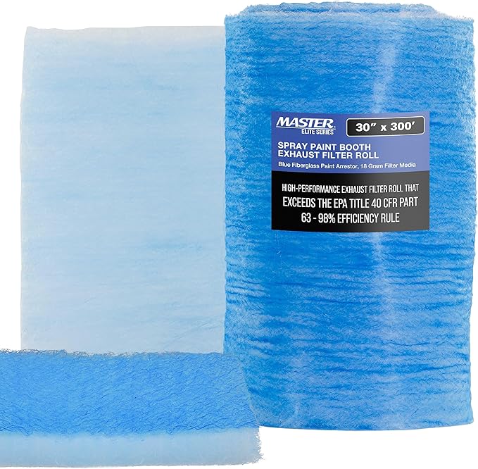 Master Airbrush Elite Paint Spray Booth Exhaust Filter Roll 30" x 300' by MasterAirbrush