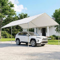 outsunny 9.6'x19.5' carport outdoor heavy duty galvanized car, main product view
