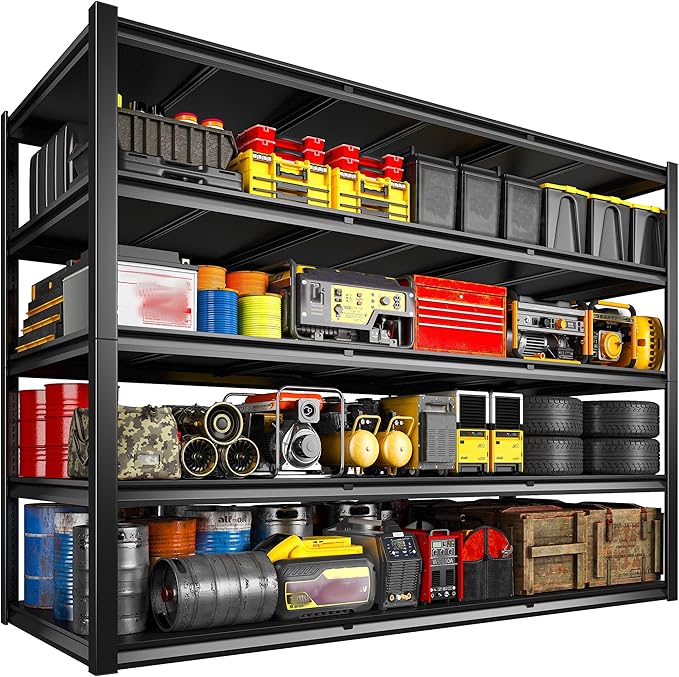 REIBII 60" W Garage Shelving 3000LBS Garage Shelving Heavy Duty Storage Shelves - Image 9