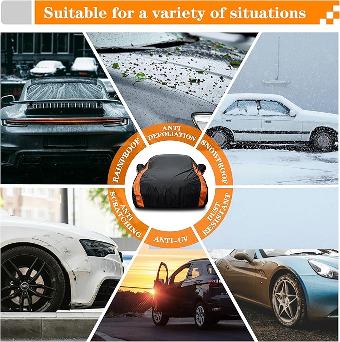 in Full Exterior Car Cover, Waterproof，UV Resistant, and Snowproof Fit Coupe - Image 4