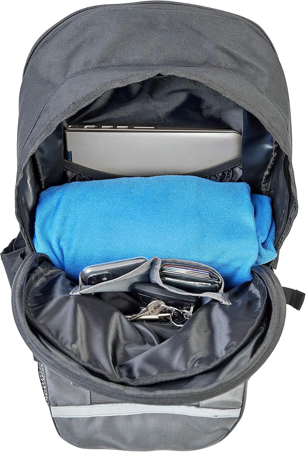 JDC Motorcycle Backpack With Helmet Holder/Carrier - 24L Expandable to 36L - ...