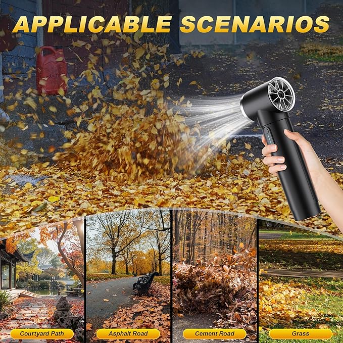Oversize Turbo Dryer Blower for Car & Yard, 600W&50MM Cordless Electric Leaf - Image 7