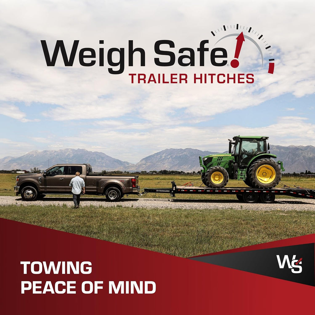 Weigh Safe True Tow Middleweight - Weight Distribution Hitch - Ball Mount Hitch with Anti-Sway Technology - 10" Drop, 2.5" Shank, 8,500-lb Towing Capacity & 1-Piece Lock