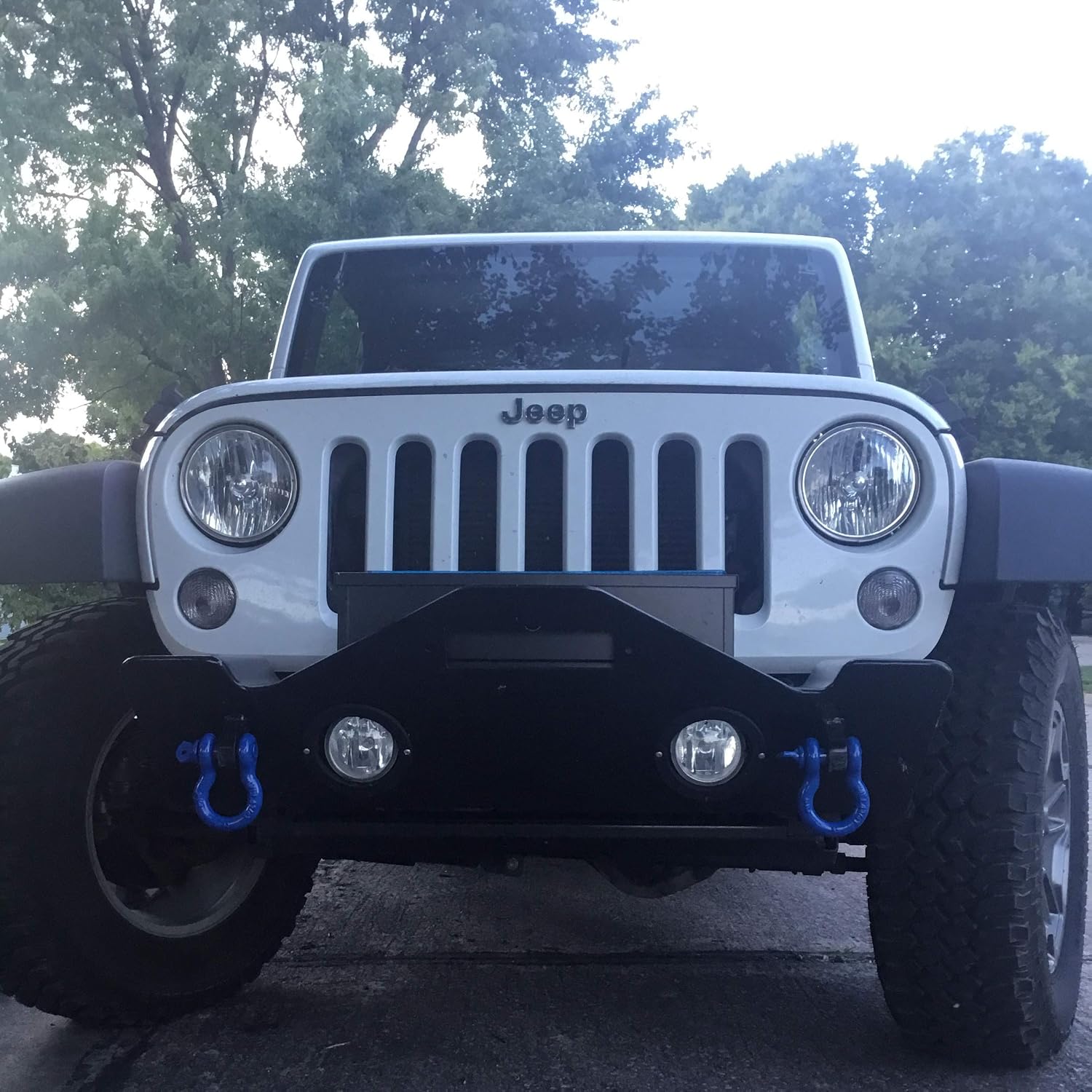 Trailer Shackles 3/4 Bow Shackle Rugged Steel Forged 28.5 Ton (57,000 lbs) Max Break Strength Off Road Shackles Blue Powder Coated Heavyduty Shackles 3 Year Guarantee with Safety Gloves (Pack of 2)