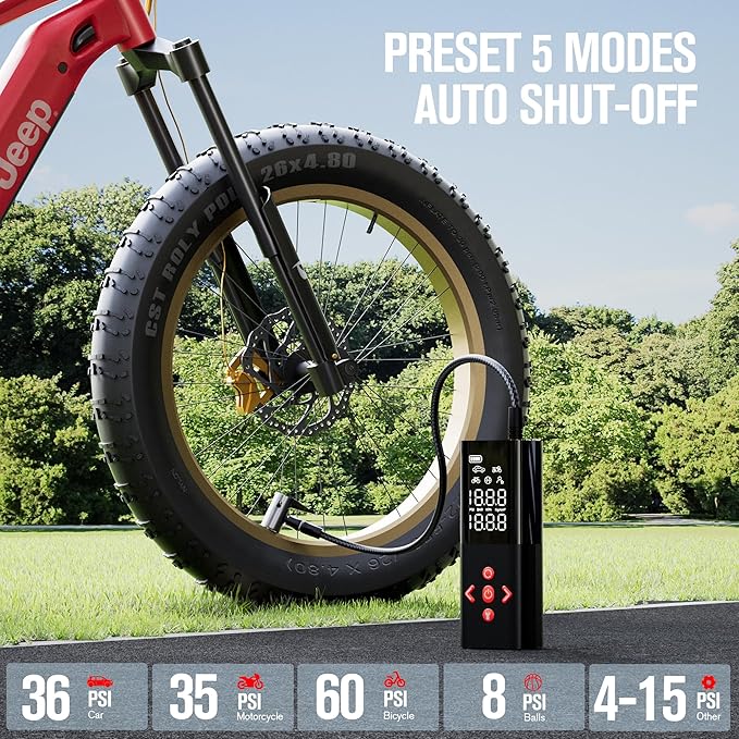 GOOLOO AP150 Tire Inflator Portable Air Compressor, 2X Faster 150PSI Cordless - Image 3