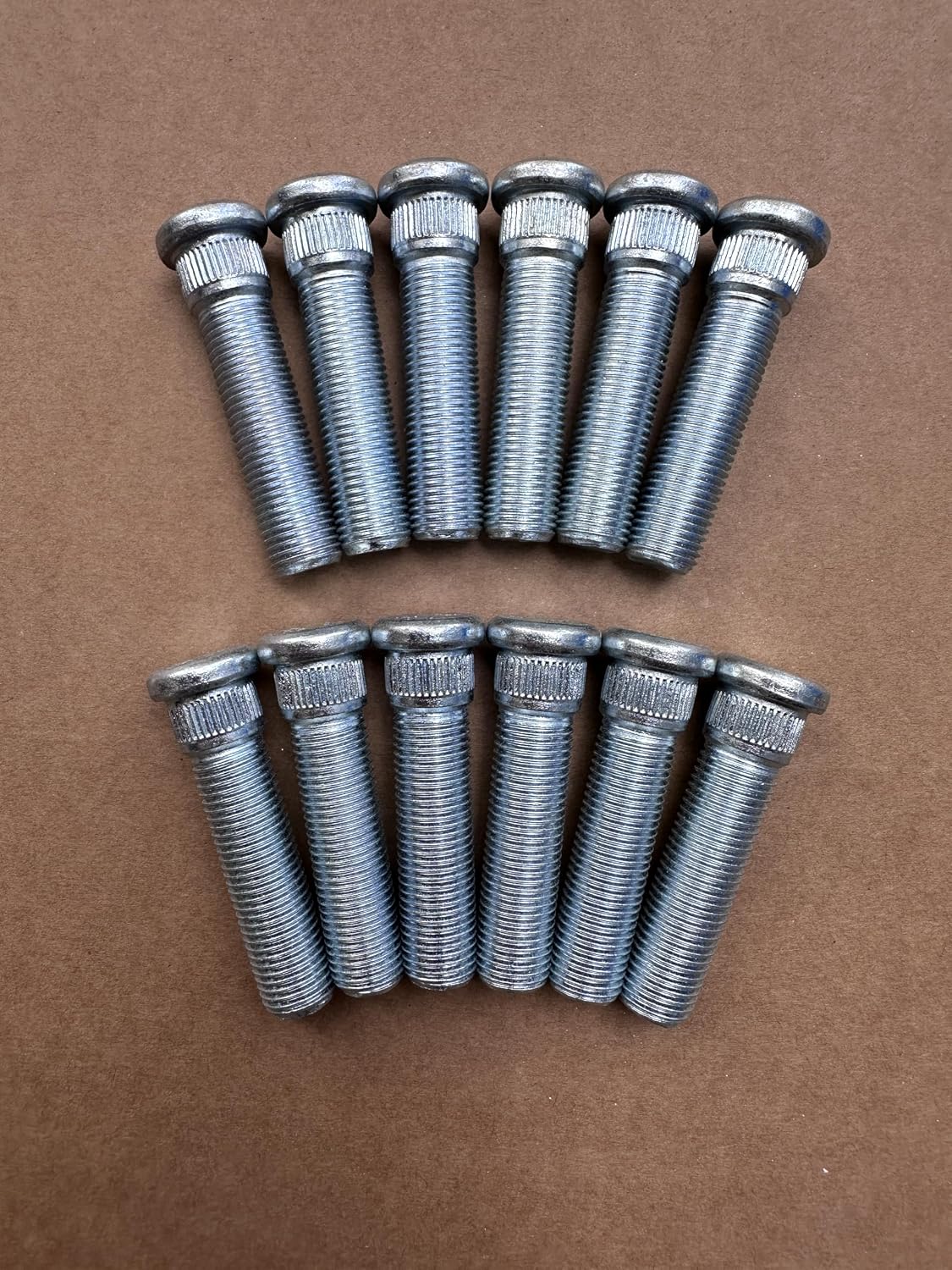 12Pcs Wheel Studs M14-1.5 Lug Stud 610-004 16mm Knurl, 59.8mm Length Replacement for 2015-2024 Ford Expedition F150 Lobo, 2022-2024 Bronco, Lincoln Mark LT Navigator