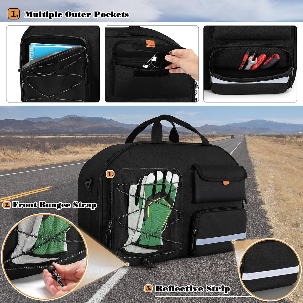 HODRANT Motorcycle Tour Pack Organizer, Tour Pack Liner Bag Compatible with Harley Davidson Street Glide Electra Glide Road King Road Glide, Travel Luggage Liner Bag for Motorcycle Trunk, Bag Only
