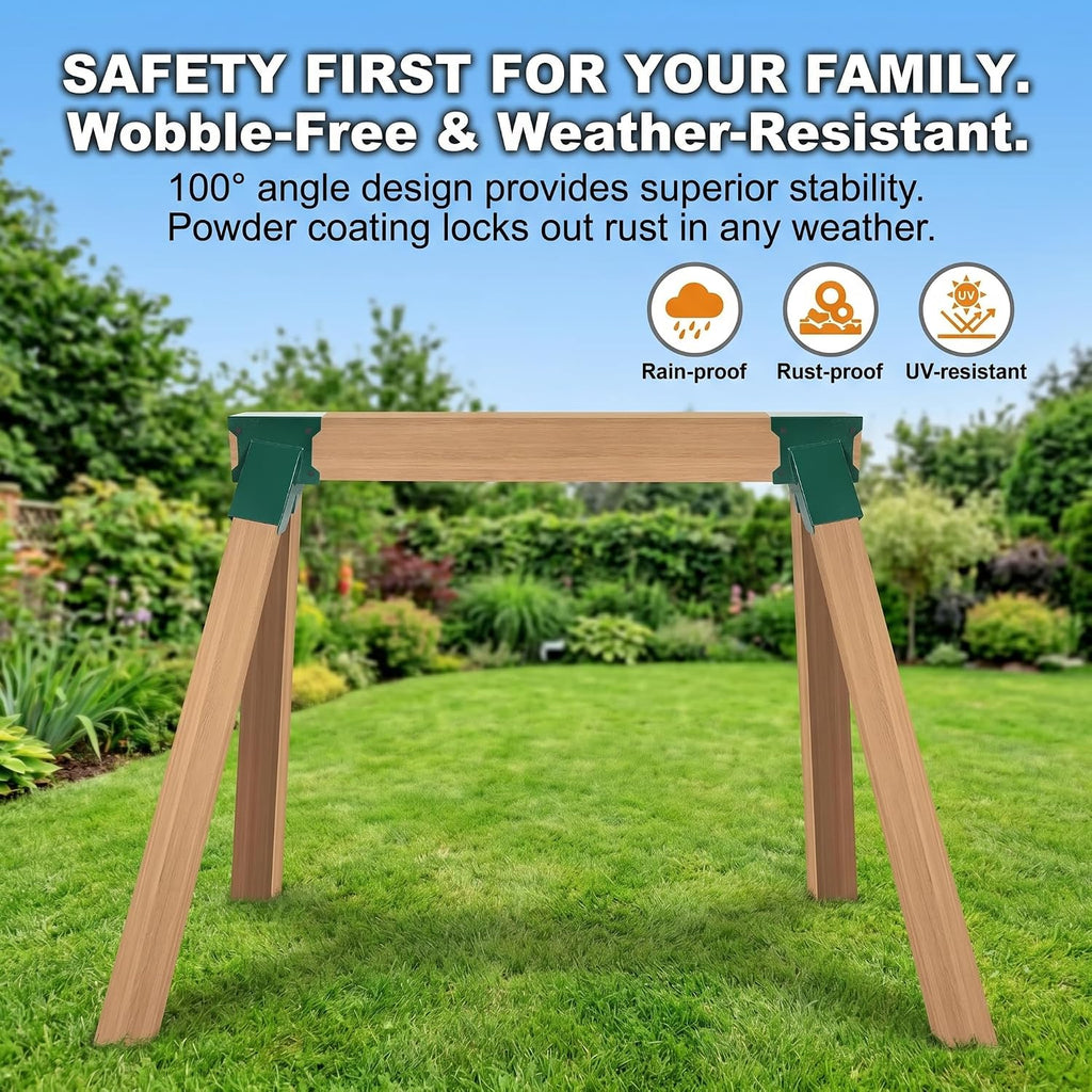 a-frame swing set bracket kit, 2-piece wood swing on a desk or shelf