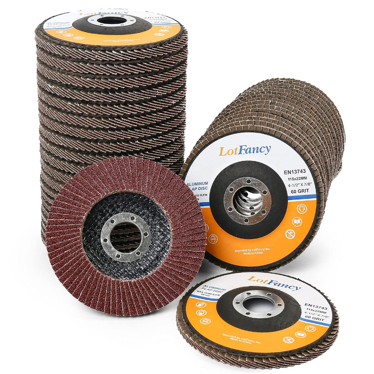 lotfancy angle grinder sanding disc for metal wood, main product view