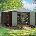 Devoko 10 x 10 FT Outdoor Storage Shed, Metal Garden Sheds & Outdoor Storage by DEVOKO