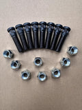 8pcs 9/16"-18 x 2.32 in. UHL Length 0.622 in. Knurl Press-in Wheel Studs with Lug Nuts Replacement for 5,200 to 7,000-lb. Trailer Axle Trailer Hub