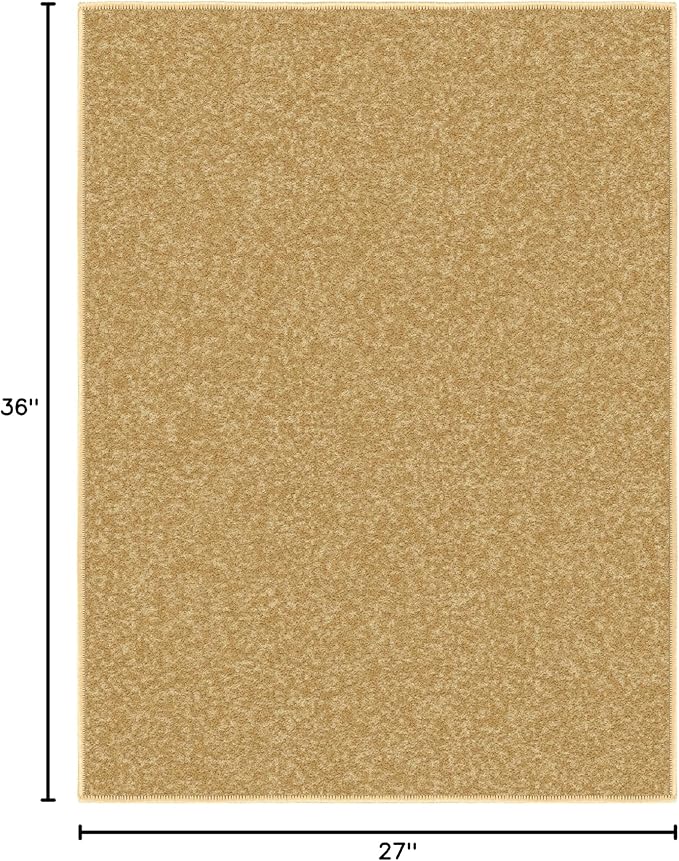 Ottomanson Rugs for Entryway 2'3" x 3' Non Slip Solid Small Area Rugs Durable - Image 2