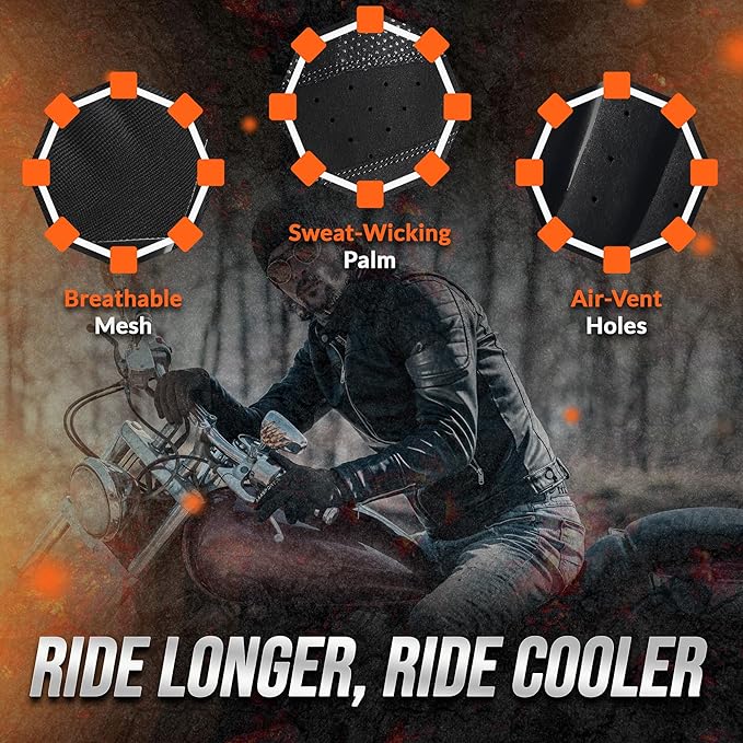 Breathable Motorcycle Gloves for Men - Image 4