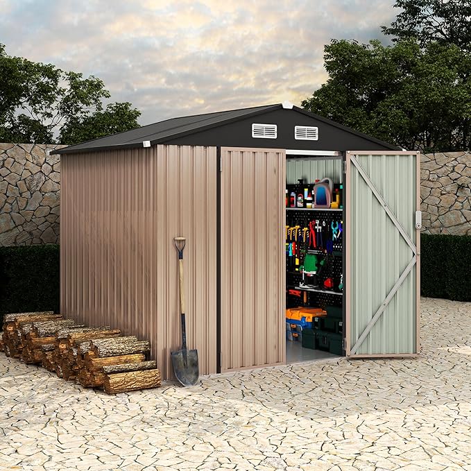 6x8 FT Metal Storage Sheds Outdoor - Image 8