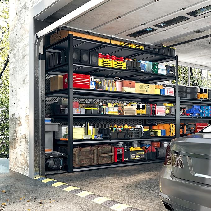 REIBII 84“H Garage Shelving Heavy Duty Storage Shelves 3500 LBS Adjustable - Image 2