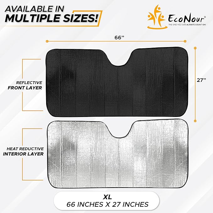EcoNour Accordion Car Windshield Sun Shade - Image 3