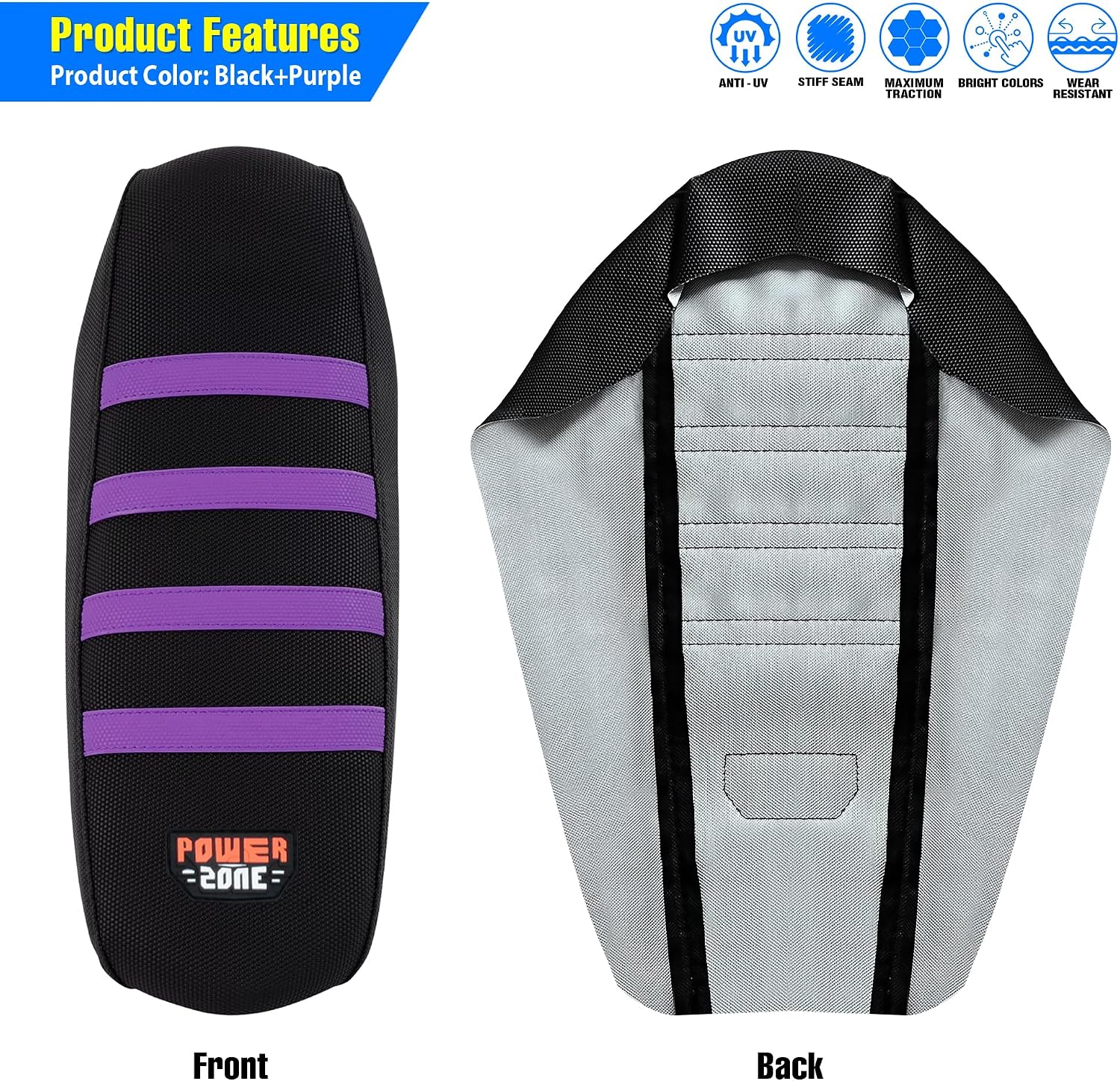 Motorcycle Dirt Bike Seat Cover for Surron Sur Ron Light Bee X/S - E Bike Seat Cover (Purple)