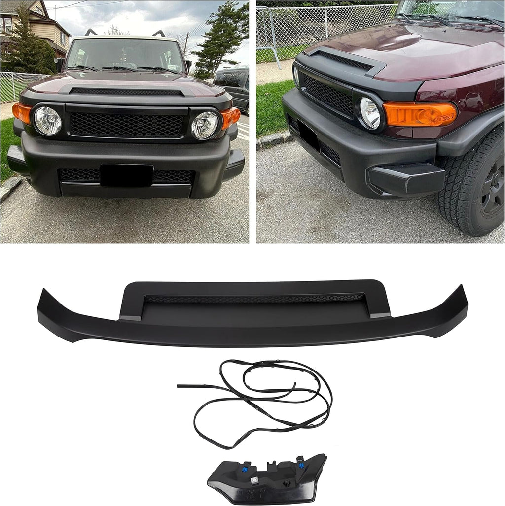 ECOTRIC Hood Molding Trim Compatible with 2007-2014 Toyota FJ Cruiser Replacement for TO1235102 7618035031C0
