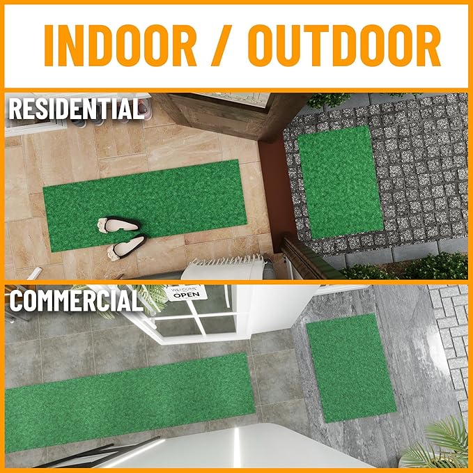 Ottomanson 6'6" x 10' Mud Mat Area Rug Scraper Carpet - Image 2