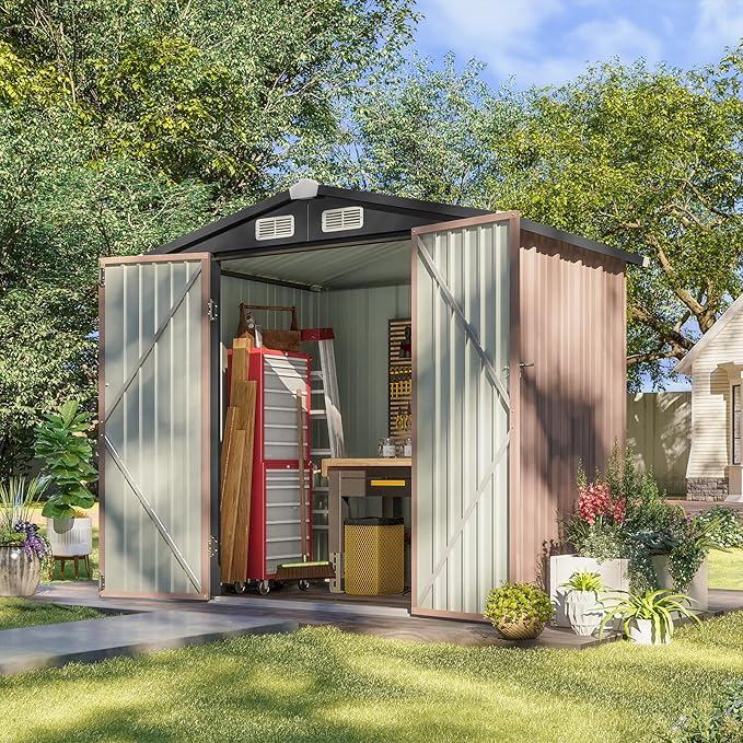 Aoxun 6.2x4 FT Shed Outdoor Storage Shed - Image 9