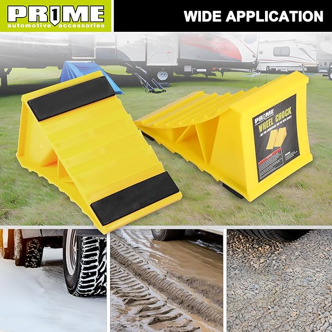 PR1ME Wheel Chocks with Non-Slip Base - Image 7