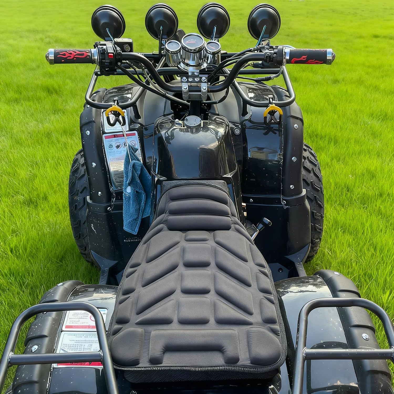 ATV Seat Cover Cushion for Yamaha Big Bear 400 4X4 2004-2012, ATV Padded Seat Protector 3D Shock-Absorbing Foam Pressure-Relief Comfort Pad for Four Wheeler