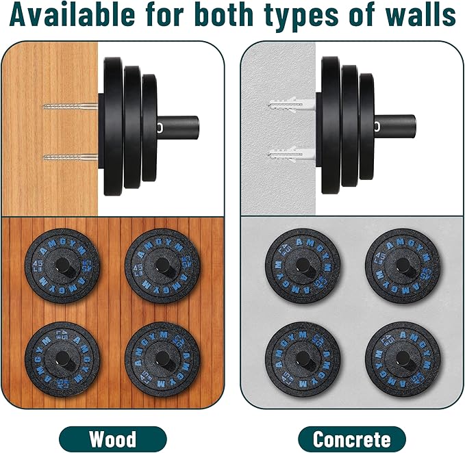 Weight Plate Holder, Wall Mounted Weight Rack Storage - Image 5