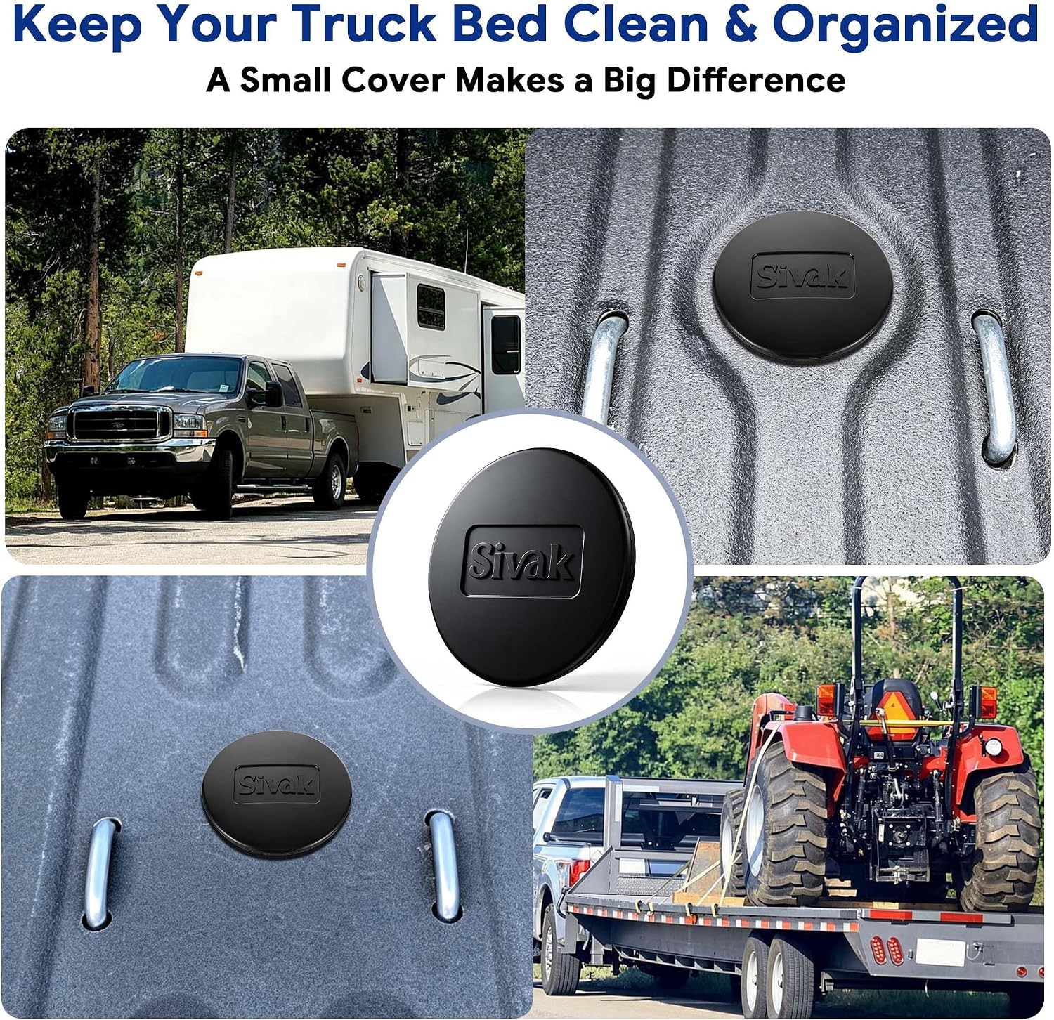 Sivak Rubber Gooseneck Hitch Cover, Trailer Towing Hole Cover Compatible with B&W Gooseneck Hitch Ball Systems, Protects Stowed Ball Position from Dirt, Rainwater, Mud, Leaves and Debris