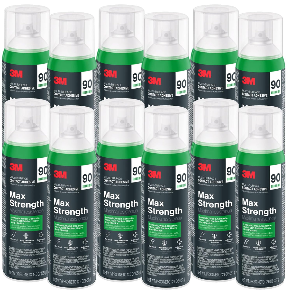 3m max strength 90 contact adhesive spray, 12.6 shown in use
