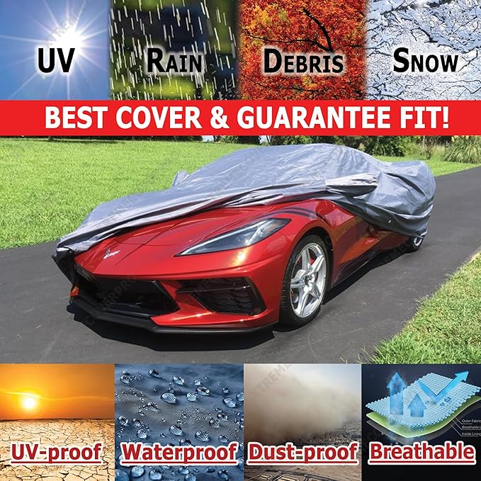 Custom FIT Car Cover fits 2020 2021 2022 2023 2024 2025 Chevy Corvette C8 - Image 3