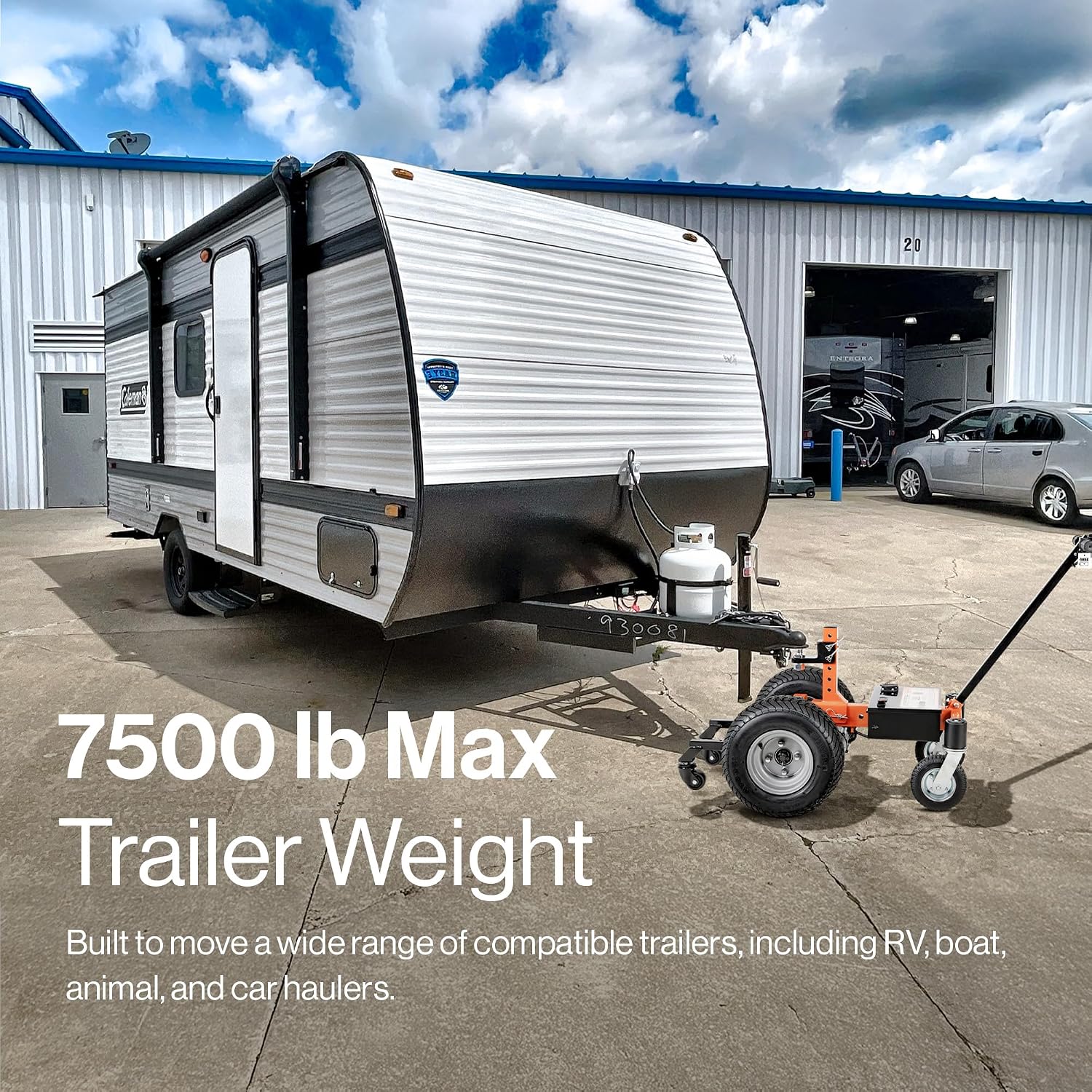 SuperHandy Electric Trailer Dolly – 7500lb, 6 Wheel, 24V 800W Heavy Duty Motor, Reverse/Drive Switch