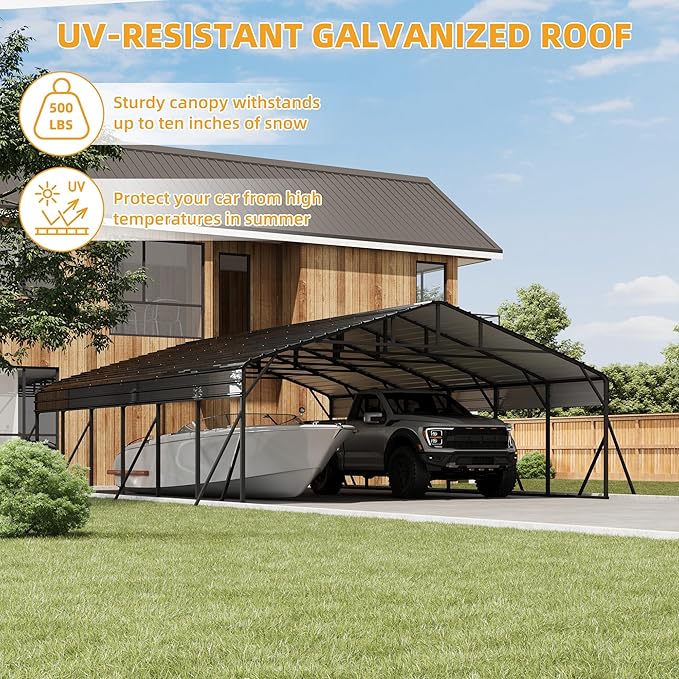 20' x 30' x 8.5' Heavy Duty Metal Carport - Image 6