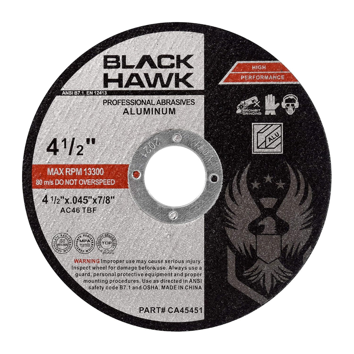 bha 4-1/2 cut off wheels for aluminum, non, main product view
