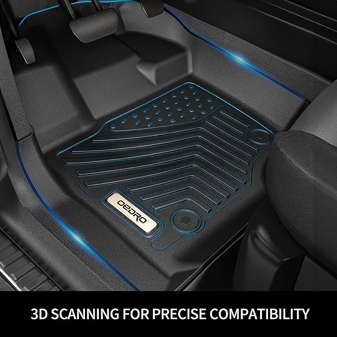 OEDRO Floor Mats Fit for Toyota Tacoma Double Cab 2005-2011, TPE All Weather - Image 9