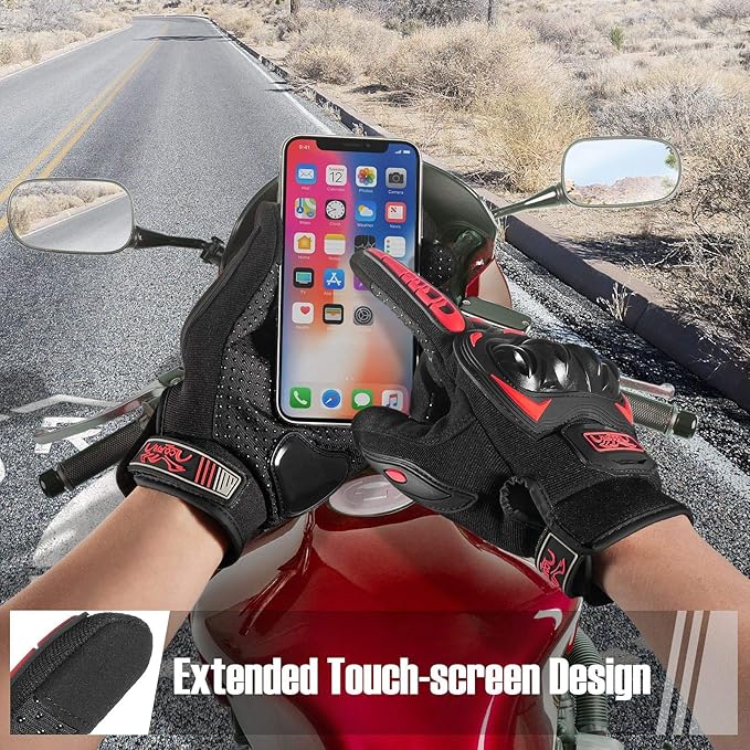 COFIT Motorcycle Gloves Breathable, Touchscreen Motorbike Gloves Anti-Slip - Image 3