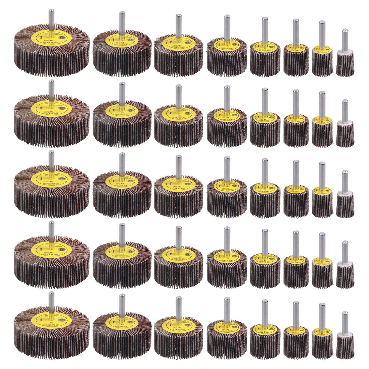rocaris 40 pack 1/4" abrasive flap wheel sander, main product view