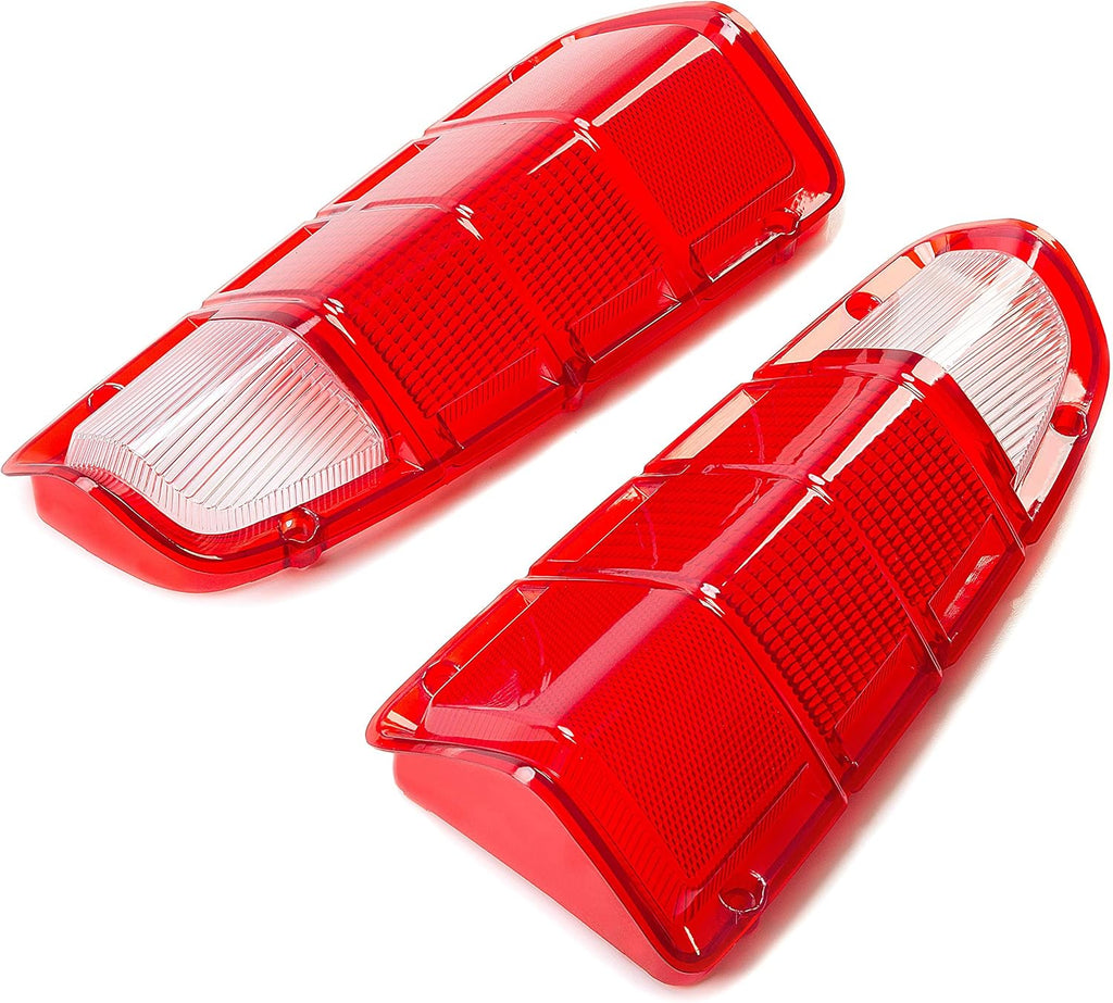 ECOTRIC Pair Tail Light Lens Cover ONLY Compatible with 1972-1980 Dodge Truck & Plymouth Power Wagon