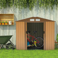 Outsunny 7' x 4' Outdoor Storage Shed, Garden Tool Metal Shed