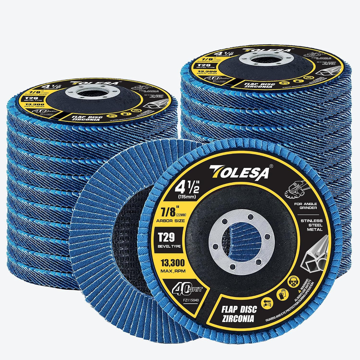 flap discs 4 1/2 for angle grinder 24, main product view