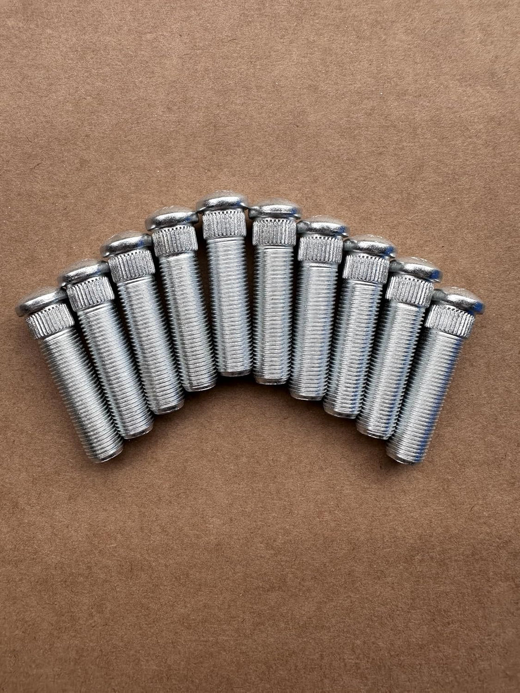 10PCS 1/2" Extended Longer Than Stock Serrated Wheel Stud Bolts Thread 1/2-20 - .535 in. Knurl, 2 in. Length Replacement for Chevrolet Buick Cadillac GMC Pontiac Oldsmobile