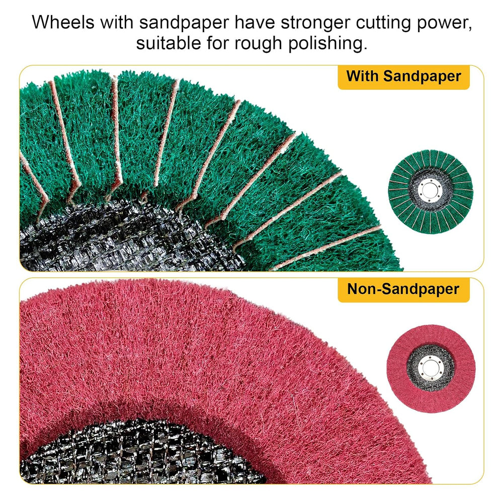 15Pcs 4.5'' Buffing Wheel & Compound Kit, Polishing Wheel for Ang...