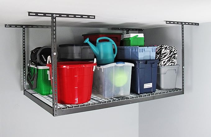 MonsterRax Overhead Garage Storage Racks 4x6, Ceiling Mounted Shelving - Image 3