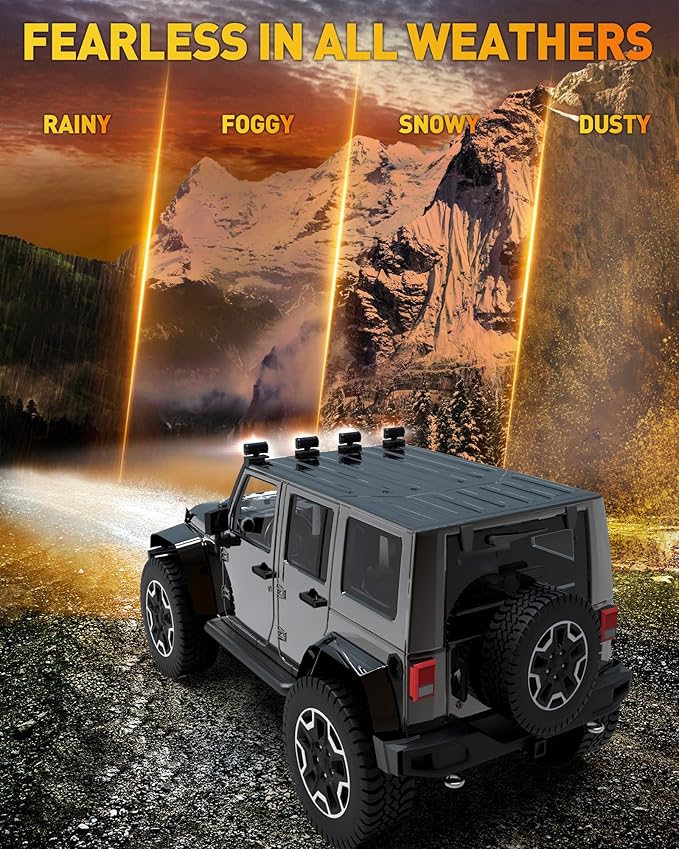 NAOEVO 7 Inch Light Bar, 240W 24, 000LM Offroad Fog/Driving Lights LED Pods - Image 5