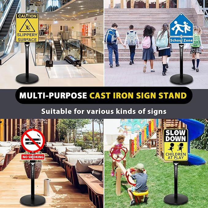 Parking Sign Stand with Base - Image 6