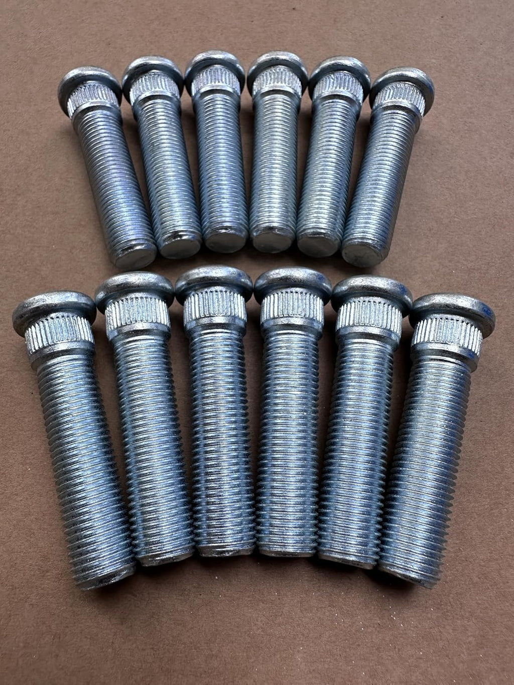 12Pcs Wheel Studs M14-1.5 Lug Stud 610-004 16mm Knurl, 59.8mm Length Replacement for 2015-2024 Ford Expedition F150 Lobo, 2022-2024 Bronco, Lincoln Mark LT Navigator